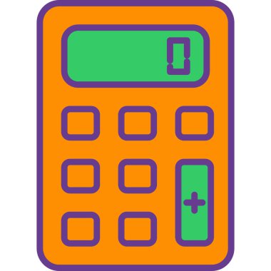 Hesap makinesi. Web simgesi basit illüstrasyon