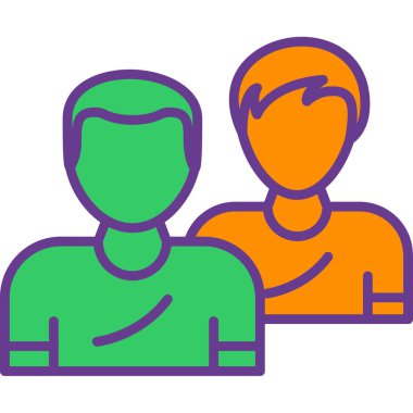 İnsanlar. Web simgesi basit illüstrasyon