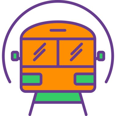 Otobüs. Web simgesi basit illüstrasyon