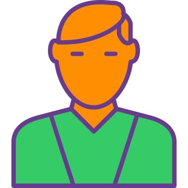 Adamım. Web simgesi basit illüstrasyon