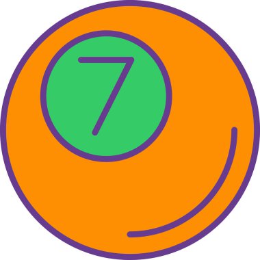 Bilardo topu ikonu. Web için top topları vektör simgelerinin basit illüstrasyonu