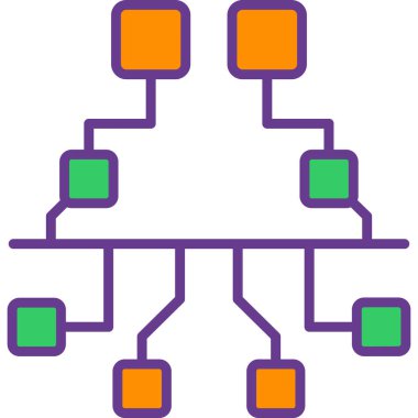 Ağ simgesi, basit vektör illüstrasyonu