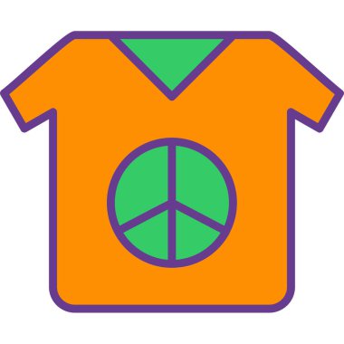 Hippi simgesi vektör illüstrasyonu