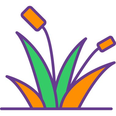 Bitki simgesinin vektör illüstrasyonu