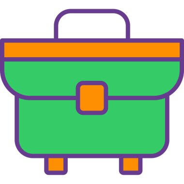 bavul ikonu vektör illüstrasyonu