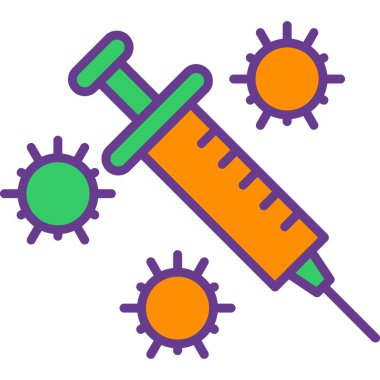 Şırınga. Web simgesi basit illüstrasyon