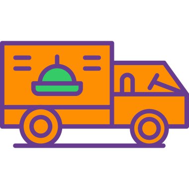 yemek dağıtım kamyonu simgesi