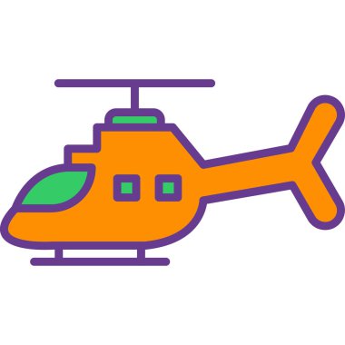 Helikopter. Web simgesi basit illüstrasyon