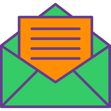 Mesaj var. Ağ simgesi. resimleme