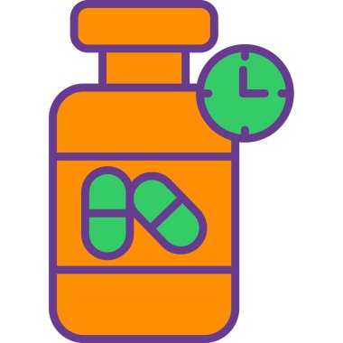 İlaç. Web simgesi basit illüstrasyon