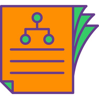 Belge. Web simgesi basit illüstrasyon