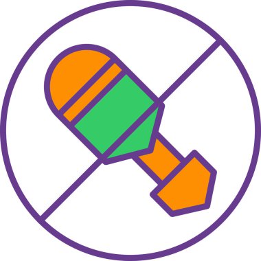 Sigara içmek yok. Web simgesi basit illüstrasyon