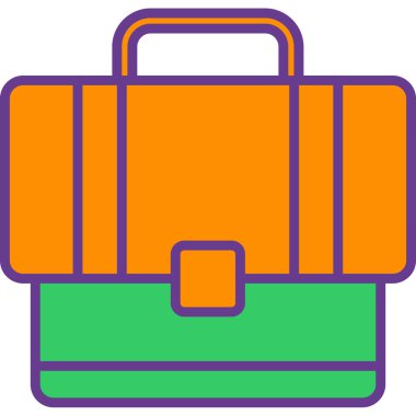 Çanta. Web simgesi basit illüstrasyon