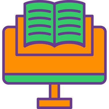 Kitap. Web simgesi basit illüstrasyon