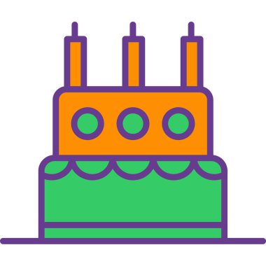 kek ikonu vektör illüstrasyonu