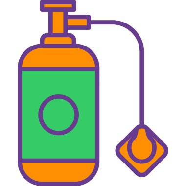 Yangın söndürücüsü. Basit resimleme