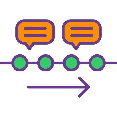 Konuş. Web simgesi basit illüstrasyon