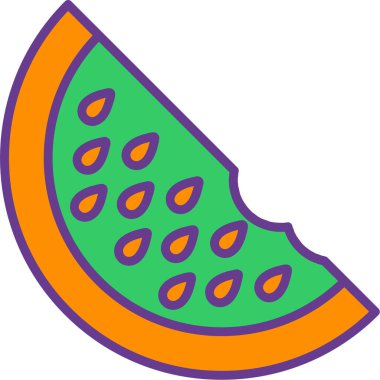 Karpuz simgesi vektör illüstrasyonu