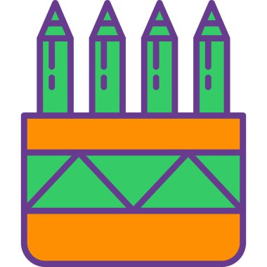 Doğum günü pastası. Pasta vektör tasarımının gösterimi