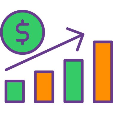 Dolar. Web simgesi basit illüstrasyon