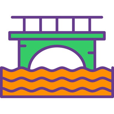 Köprü. Web simgesi basit illüstrasyon