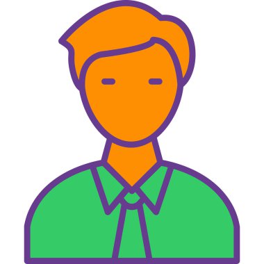 İş adamı avatarı. Web simgesi basit illüstrasyon