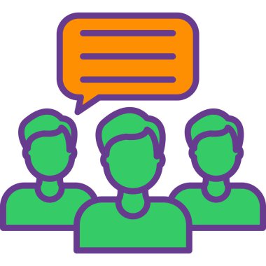 Konuş. Web simgesi basit illüstrasyon