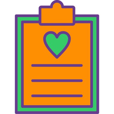 Bir kalp simgesinin vektör illüstrasyonu