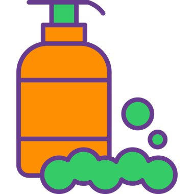 Şampuan. Web simgesi basit illüstrasyon