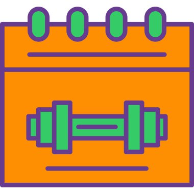 Spor salonu. Web simgesi basit illüstrasyon