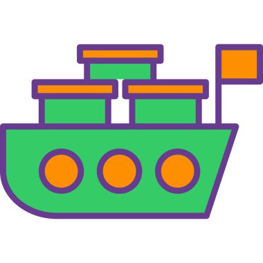 Tekne ikonu. Web basit tasarımı