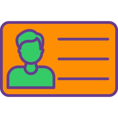 Kart simgesi olan bir kadının vektör çizimi