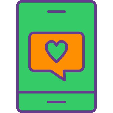 Sohbet simgesi, vektör çizimi