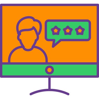 video. Web simgesi basit illüstrasyon