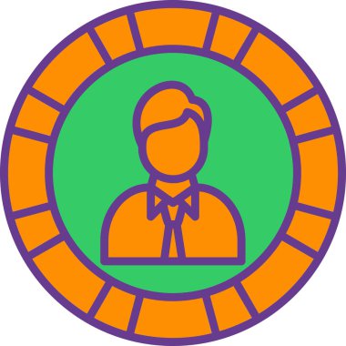 Adamım. Web simgesi basit illüstrasyon