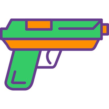 askeri tabanca vektör simgesi modern tasarım vektörü illüstrasyonu