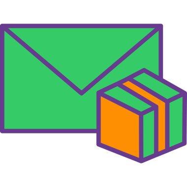 E-posta. Web simgesi basit illüstrasyon