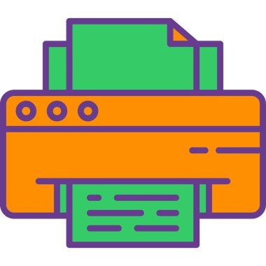 Yazıcı. Web simgesi basit illüstrasyon