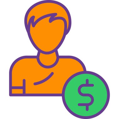 Dolar. Web simgesi basit tasarım