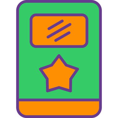 bilet ikonu vektör illüstrasyonu