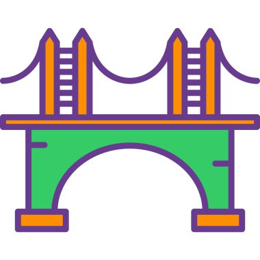 Kişisel proje için köprü vektör simgesi modern basit vektör çizimi