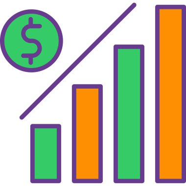 Dolar. Web simgesi basit illüstrasyon