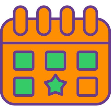 Takvim. Web simgesi basit illüstrasyon