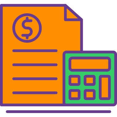 Hesap makinesi. Web simgesi basit illüstrasyon