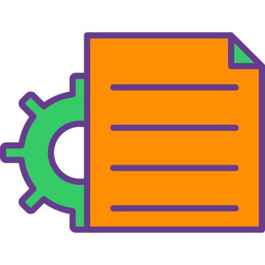 Belge. Web simgesi basit illüstrasyon