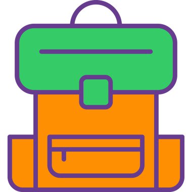 Çanta. Web simgesi basit illüstrasyon