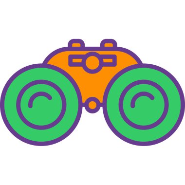 Dürbün. Web simgesi basit illüstrasyon