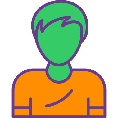 Adamım. Web simgesi basit illüstrasyon