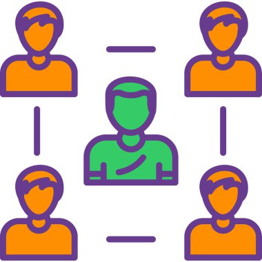 Topluluk. Web simgesi basit illüstrasyon