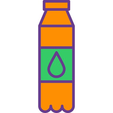 Bir şişe suyun vektör çizimi